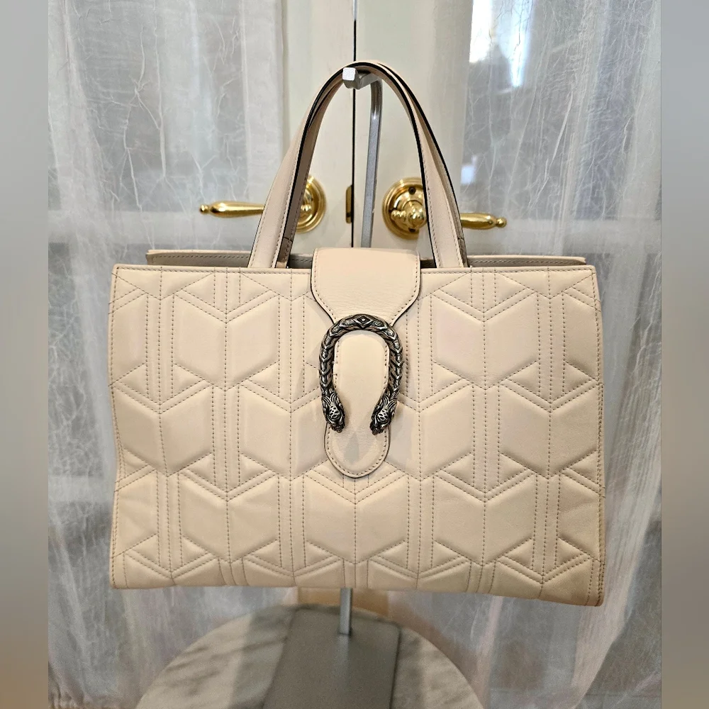 Gucci Dionysus Matelassé Tote Bag (EUC, Web Strap, Pre-authenticated)
